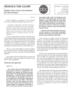 behold the glory - Peninsula Bible Church