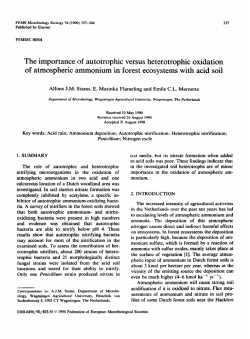 The importance of autotrophic versus heterotrophic oxidation of