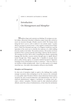 Introduction: On Management and Metaphor