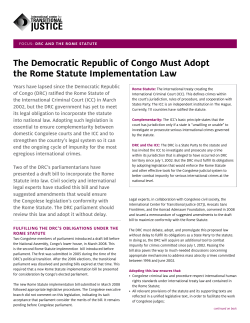 the democratic republic of congo must adopt the rome statute