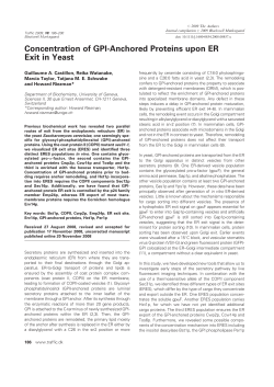 Concentration of GPI-Anchored Proteins upon ER Exit in Yeast
