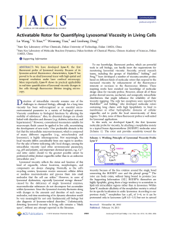 Activatable Rotor for Quantifying Lysosomal Viscosity in Living Cells