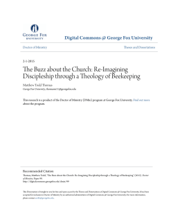 Re-Imagining Discipleship through a Theology of Beekeeping