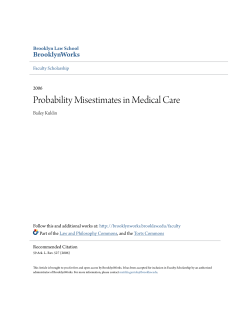 Probability Misestimates in Medical Care