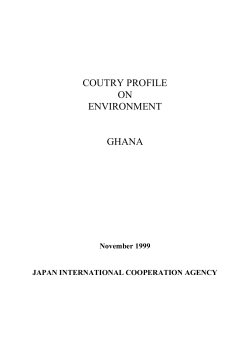 COUTRY PROFILE ON ENVIRONMENT GHANA