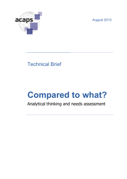 Compared to What: Analytical Thinking
