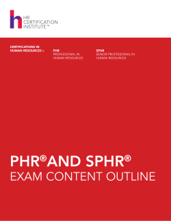 PHR&reg;AND SPHR