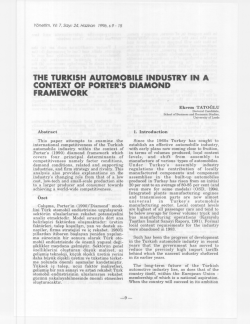 the turkish automobile industry in a context of porter`s diamond