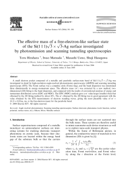 The effective mass of a free-electron-like surface state of the Si(1 1 1