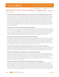 Earned Income Tax Credits in California