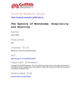 The Spectre of Montezuma: Hospitality and Haunting