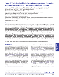 Article Natural Variation in Abiotic Stress Responsive Gene