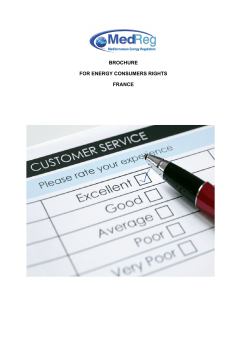 BROCHURE FOR ENERGY CONSUMERS RIGHTS FRANCE