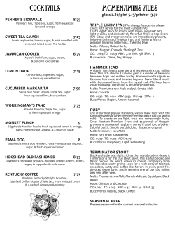 MCMENAMINS ALES CoCktAILS