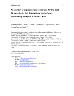 Annotation of expressed sequence tags for the East African cichlid