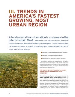 iii. trends in america`s fastest growing, most urban region