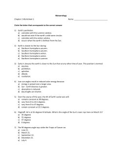 Meteorology Chapter 2 Worksheet 1 Name: Circle the letter that