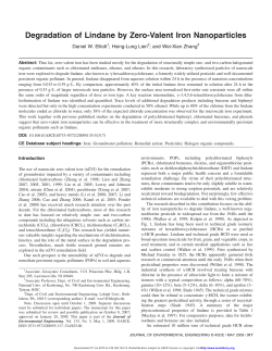 Degradation of Lindane by Zero