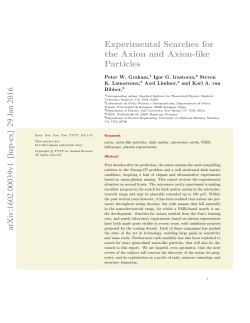 Experimental Searches for the Axion and Axion