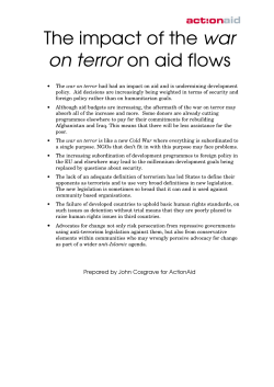 The impact of the war on terror on aid flows