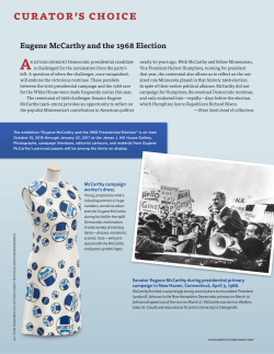 Eugene McCarthy and the 1968 Election - Collections