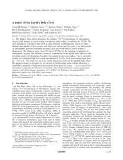 A model of the Earths Dole effect