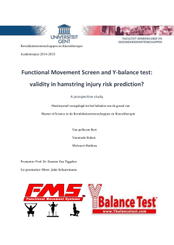 Functional Movement Screen and Y