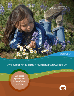 NWT JK/K Curriculum - Education, Culture and Employment