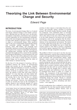 Theorizing the Link Between Environmental Change and Security