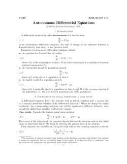 Autonomous Differential Equations