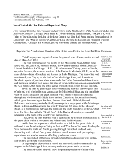 Iowa Central Air Line Railroad Report and Maps.