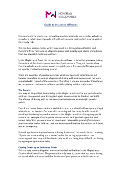 Guide to Insurance Offences