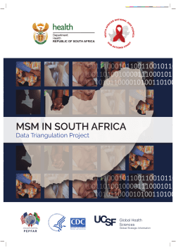 MSM in South Africa Data Triangulation Project