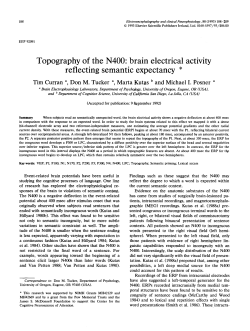 Topography of the N400: brain electrical activity