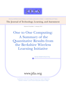One to One Computing: A Summary of the Quantitative Results from