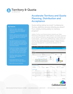 Accelerate Territory and Quota Planning, Distribution