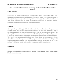 Non-Combatant Immunity - International Association for Political