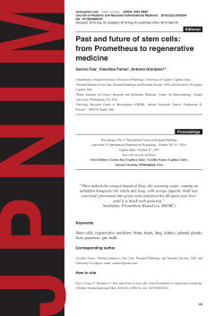 Past and future of stem cells: from Prometheus to
