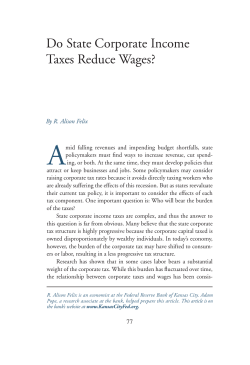 Do State Corporate Income Taxes Reduce Wages