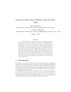 Scarcity of Safe Assets, Inflation, and the Policy Trap&lowast;
