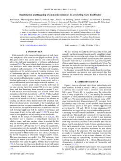 Deceleration and trapping of ammonia molecules in a traveling