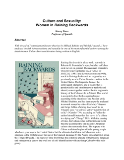 Culture and Sexuality: Women in Raining Backwards