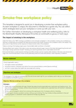 Smoke-free workplace policy