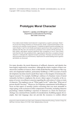 Prototypic moral character. Identity 1