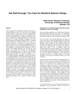 Not Safe Enough: The Case for Resilient Seismic Design
