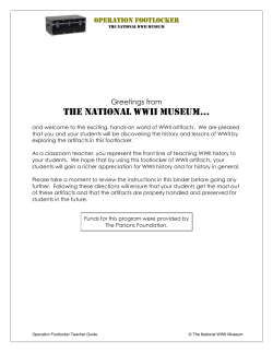 OPERATION FOOTLOCKER - The National WWII Museum