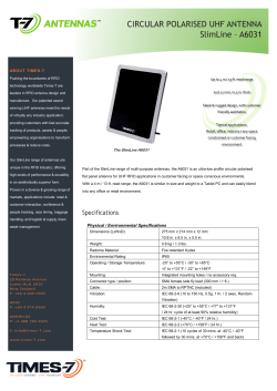 Times-7 A6031 RFID Antenna Datasheet