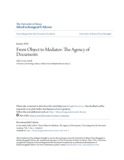 From Object to Mediator: The Agency of Documents