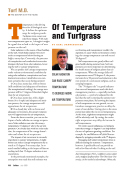 Turf M.D.: Of Temperature and Turfgrass