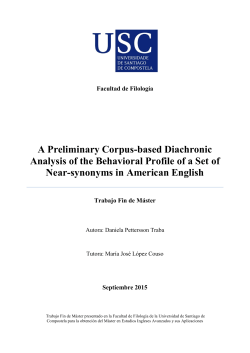 A Preliminary Corpus-based Diachronic Analysis of the